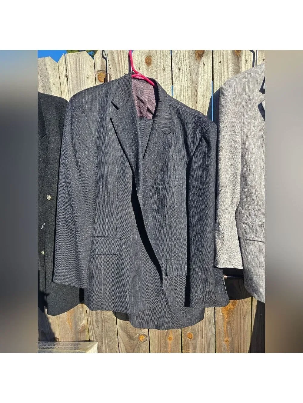 Oscar de la Renta Charcoal Pinstripe Suit